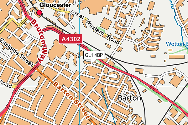 GL1 4BP map - OS VectorMap District (Ordnance Survey)