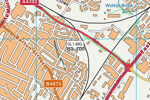 GL1 4BQ map - OS VectorMap District (Ordnance Survey)