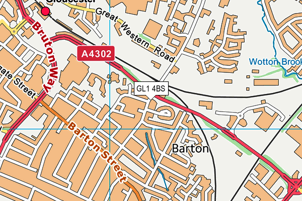 GL1 4BS map - OS VectorMap District (Ordnance Survey)