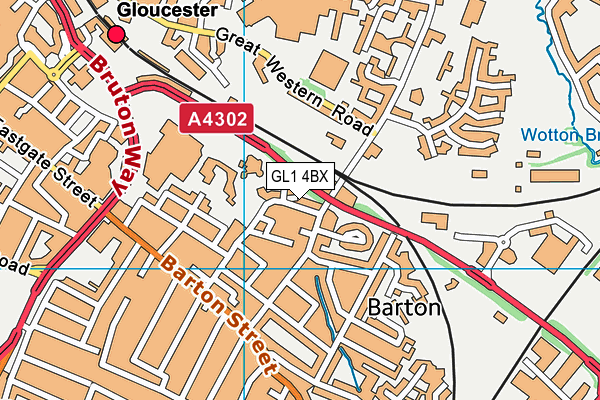 GL1 4BX map - OS VectorMap District (Ordnance Survey)