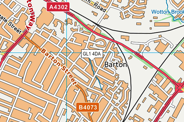 GL1 4DA map - OS VectorMap District (Ordnance Survey)