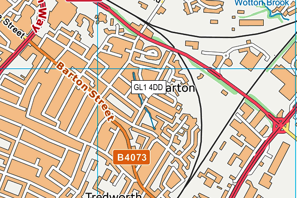 GL1 4DD map - OS VectorMap District (Ordnance Survey)