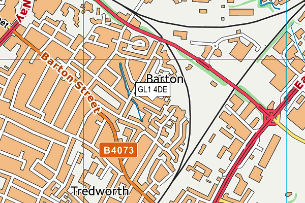 GL1 4DE map - OS VectorMap District (Ordnance Survey)