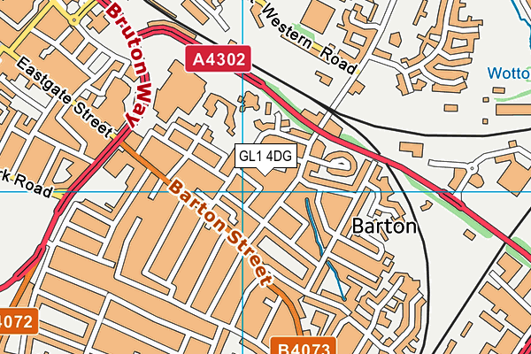 GL1 4DG map - OS VectorMap District (Ordnance Survey)