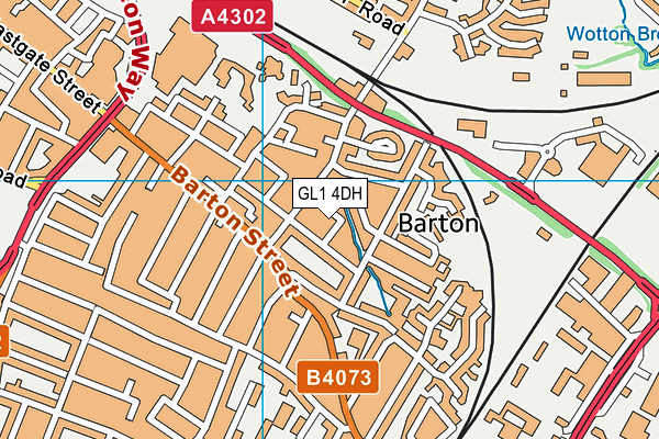 GL1 4DH map - OS VectorMap District (Ordnance Survey)