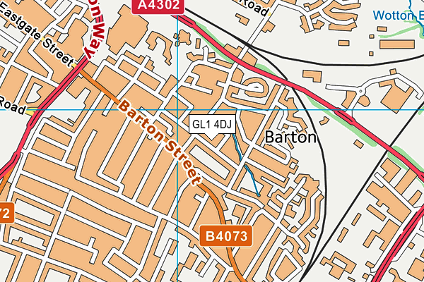 GL1 4DJ map - OS VectorMap District (Ordnance Survey)