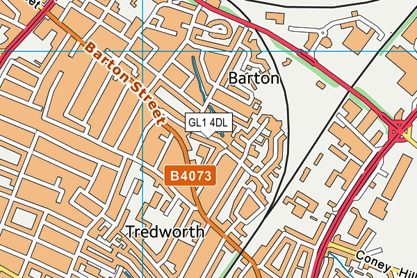 GL1 4DL map - OS VectorMap District (Ordnance Survey)