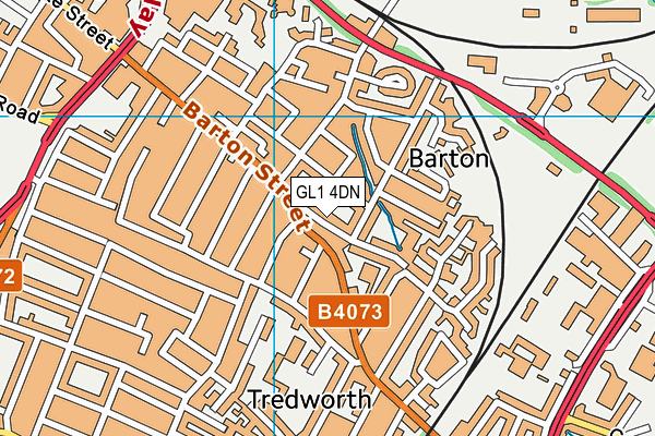 GL1 4DN map - OS VectorMap District (Ordnance Survey)