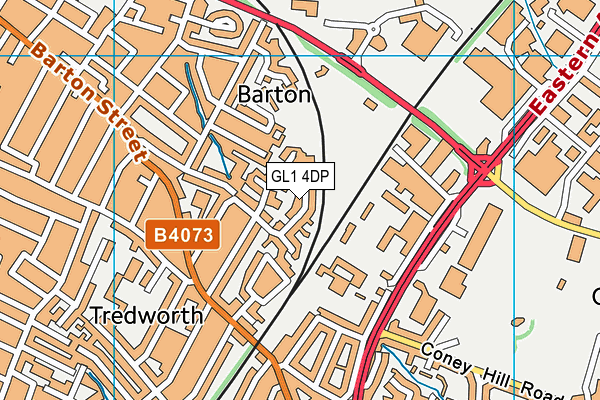 GL1 4DP map - OS VectorMap District (Ordnance Survey)