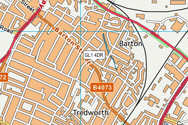 GL1 4DR map - OS VectorMap District (Ordnance Survey)