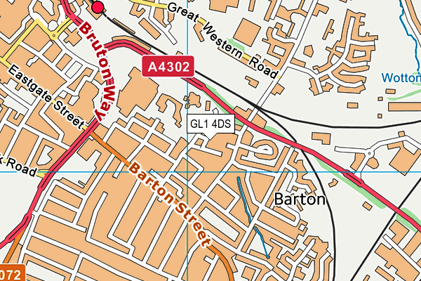 GL1 4DS map - OS VectorMap District (Ordnance Survey)