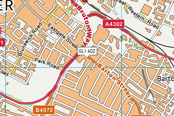 GL1 4DZ map - OS VectorMap District (Ordnance Survey)