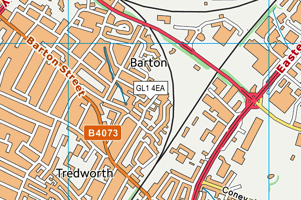 GL1 4EA map - OS VectorMap District (Ordnance Survey)