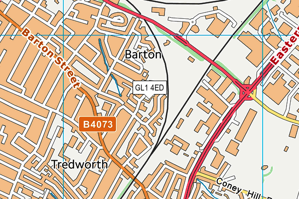 GL1 4ED map - OS VectorMap District (Ordnance Survey)