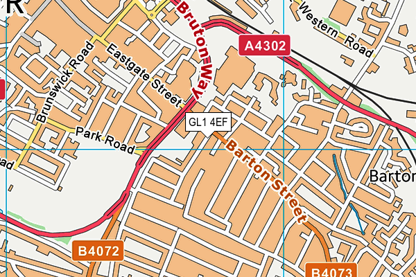 GL1 4EF map - OS VectorMap District (Ordnance Survey)