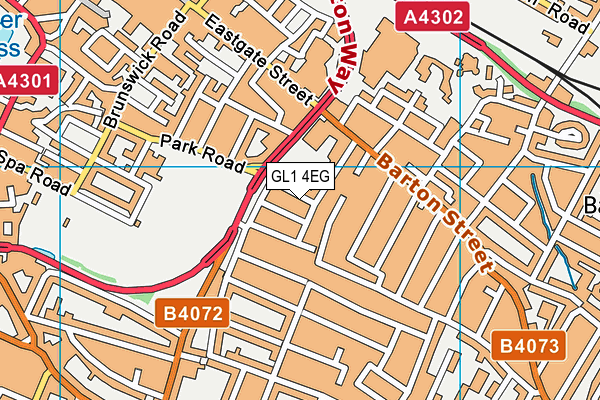 GL1 4EG map - OS VectorMap District (Ordnance Survey)