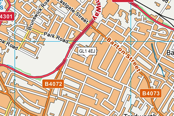 GL1 4EJ map - OS VectorMap District (Ordnance Survey)