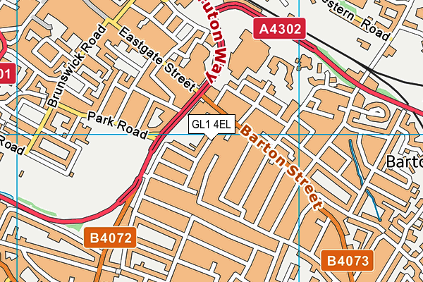 GL1 4EL map - OS VectorMap District (Ordnance Survey)