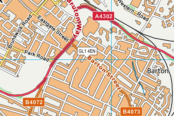 GL1 4EN map - OS VectorMap District (Ordnance Survey)