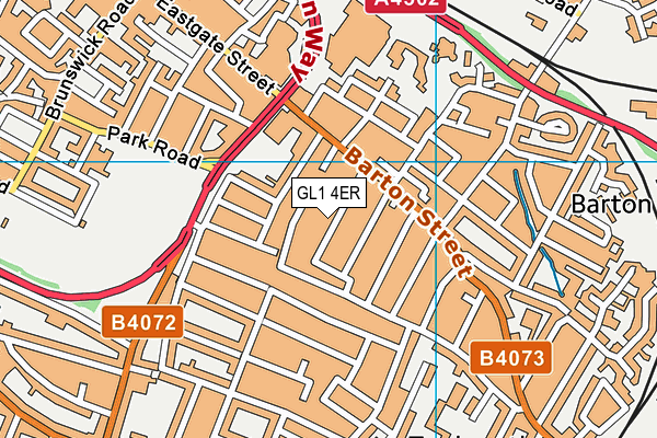 GL1 4ER map - OS VectorMap District (Ordnance Survey)