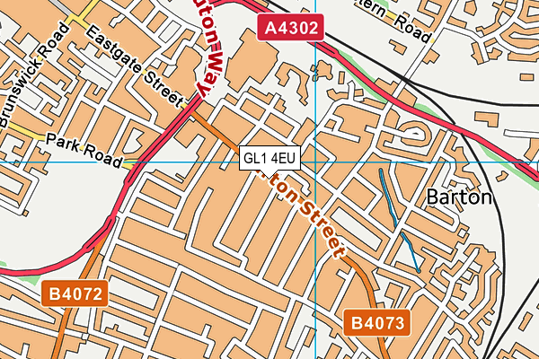 GL1 4EU map - OS VectorMap District (Ordnance Survey)