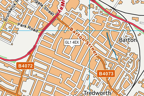 GL1 4EX map - OS VectorMap District (Ordnance Survey)