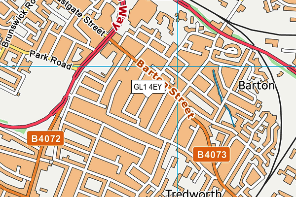 GL1 4EY map - OS VectorMap District (Ordnance Survey)