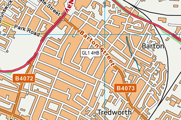 GL1 4HB map - OS VectorMap District (Ordnance Survey)