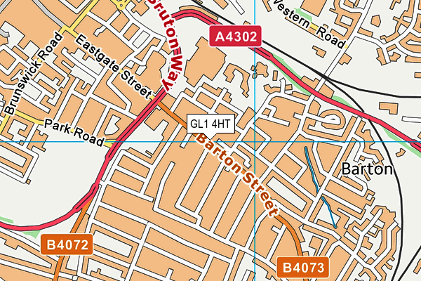 GL1 4HT map - OS VectorMap District (Ordnance Survey)