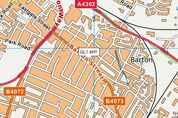 GL1 4HY map - OS VectorMap District (Ordnance Survey)