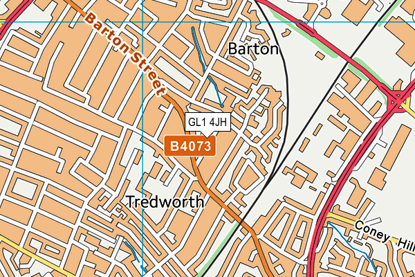 GL1 4JH map - OS VectorMap District (Ordnance Survey)