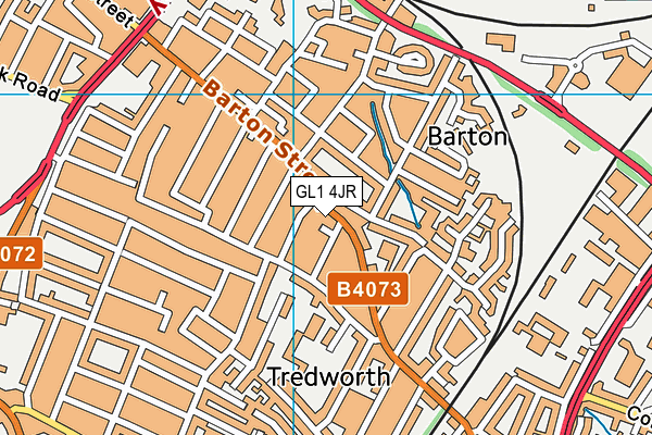 GL1 4JR map - OS VectorMap District (Ordnance Survey)