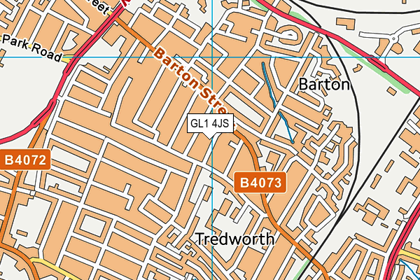 GL1 4JS map - OS VectorMap District (Ordnance Survey)