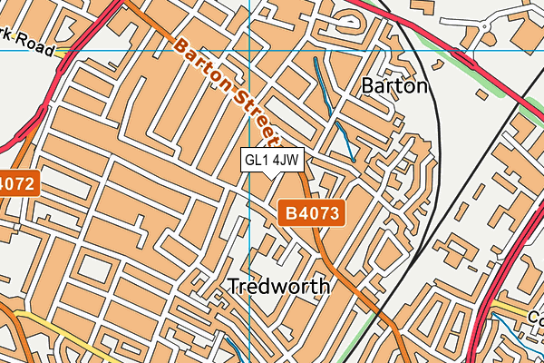 GL1 4JW map - OS VectorMap District (Ordnance Survey)