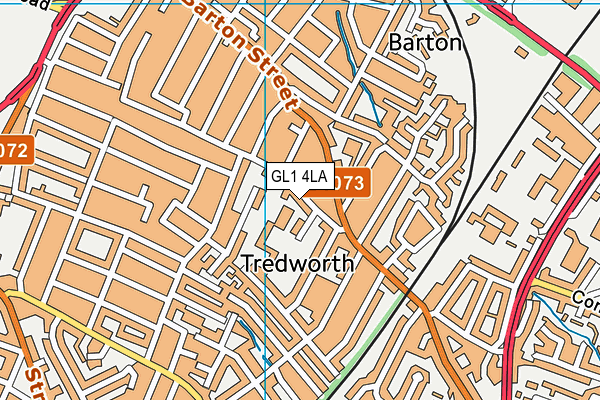 St James Church Hall (Tredworth) map (GL1 4LA) - OS VectorMap District (Ordnance Survey)