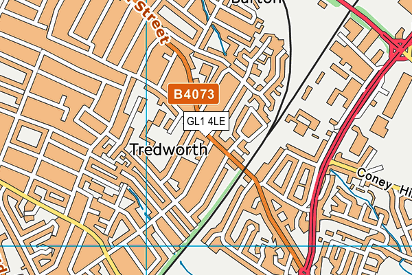 GL1 4LE map - OS VectorMap District (Ordnance Survey)