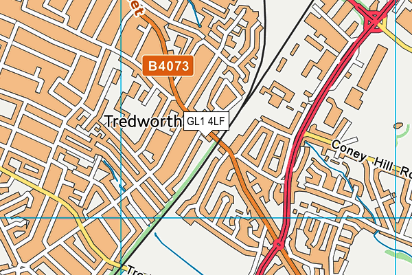 GL1 4LF map - OS VectorMap District (Ordnance Survey)