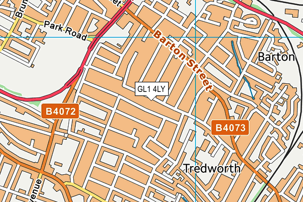 GL1 4LY map - OS VectorMap District (Ordnance Survey)