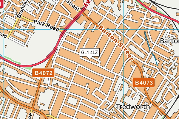 GL1 4LZ map - OS VectorMap District (Ordnance Survey)