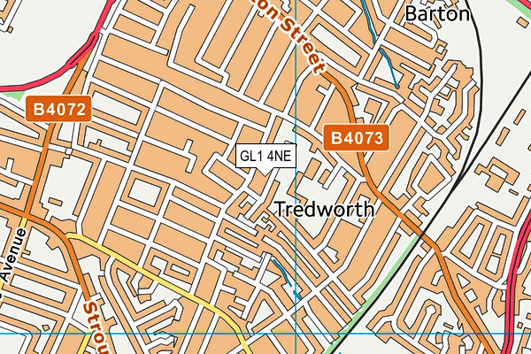 GL1 4NE map - OS VectorMap District (Ordnance Survey)