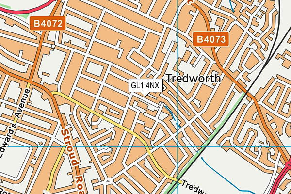 GL1 4NX map - OS VectorMap District (Ordnance Survey)
