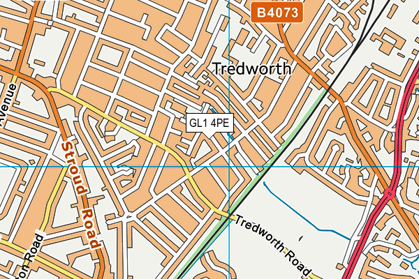 GL1 4PE map - OS VectorMap District (Ordnance Survey)