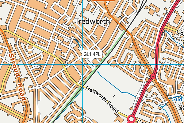 GL1 4PL map - OS VectorMap District (Ordnance Survey)