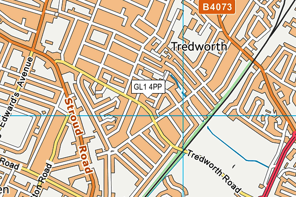 GL1 4PP map - OS VectorMap District (Ordnance Survey)