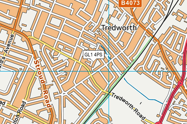 GL1 4PS map - OS VectorMap District (Ordnance Survey)