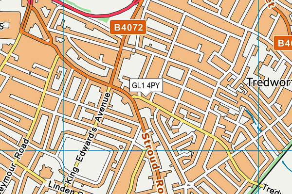 GL1 4PY map - OS VectorMap District (Ordnance Survey)