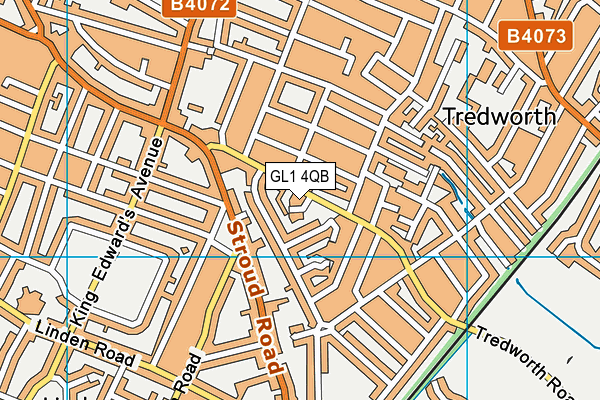 GL1 4QB map - OS VectorMap District (Ordnance Survey)