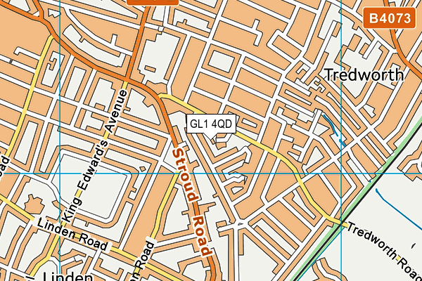 GL1 4QD map - OS VectorMap District (Ordnance Survey)