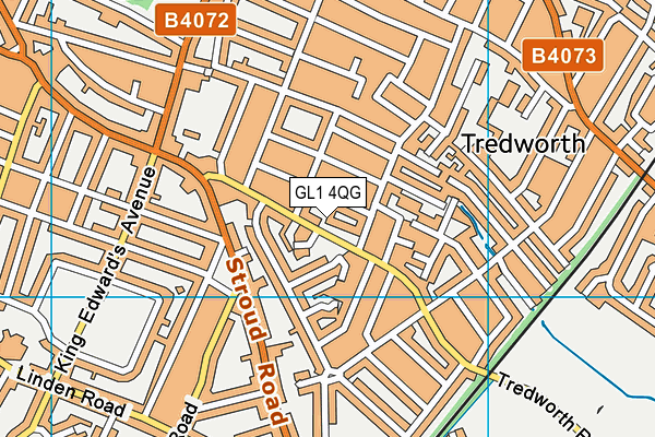 Tredworth Junior School map (GL1 4QG) - OS VectorMap District (Ordnance Survey)