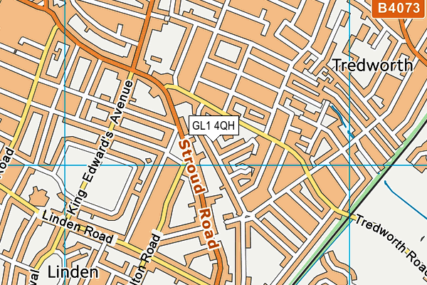 GL1 4QH map - OS VectorMap District (Ordnance Survey)